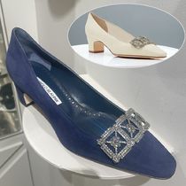 関税込 Manolo Blahnik SILIERASO 50 Jewel Pumps