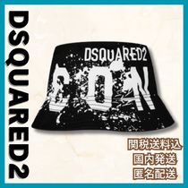 関税送料込【DSQUARED2】バケットハット ICON SPLASH BUCKET HAT