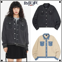 ROMANTIC CROWNのMIX KNIT TRUCKER JACKET 全2色