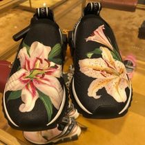 Dolce & Gabbana リリー プリント ロゴ ロートップスニーカー