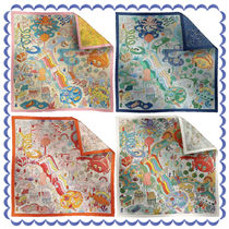 HERMES スカーフ Splash Park double face scarf 90 直営店包装