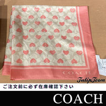 【Coach 】 Heart Print シルク バンダナ 在庫確認下さい　CP348