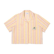 ★MALBON GOLF★Toco Toco Stripe Linen Shirts YELLOW WOMAN