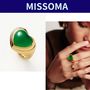 MISSOMA 指輪・リング 【MISSOMA】送料関税込み!green chalcedonyハートストーンリング