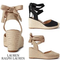 送料関税込み☆LAUREN RALPH LAUREN ロゴ エスパドリーユ