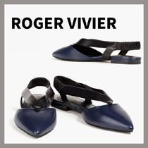 *ROGER VIVIER*レザー スリングバック フラットシューズ