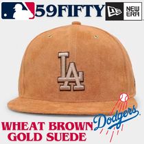 【US限定】NEW ERA 59FIFTY Los Angeles Dodgers Wheat Suede