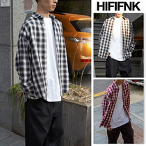 【HI FI FNK】24SS★ (MADE) Earth Oversized Check Shirt