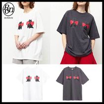 24SS●RONRON●RIBBON CATS T SHIRT 半袖 Tシャツ ゆったり