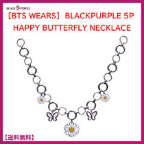 [BTS J-HOPE着用]★BLACKPURPLE★5P HAPPY BUTTERFLY NECKLACE