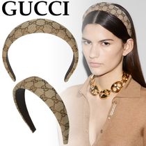 国内直営**GUCCI**　オリジナルGGキャンバス ヘアバンド