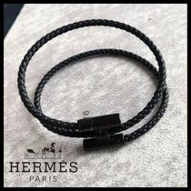 ★オシャレ★【HERMES】レザーブレスレット《トゥルニ》トレッセ