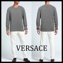 ［関税送料込］VERSACE/ヴェルサーチ　無地 カシミヤニット