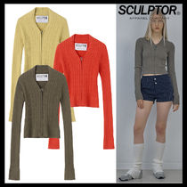 ☆送料・関税込★SCULPTOR★Cable Collar Knit Zip-Up