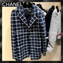 ☆24P 上品なネイビー×チェック柄☆ CHANEL ジャケット