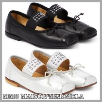 【MM6 MAISON MARGIELA】KIDS Embellished leather ballet flats