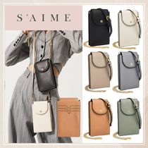 追跡有★S'AIME 本革 2WAY　カードスロット付 スマホショルダー