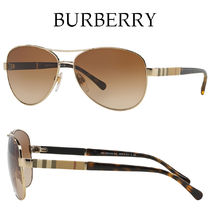 関税・送料込み＊BURBERRY＊ティアドロップ チェック サングラス