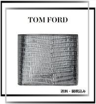 【関税込】TOM FORD ガンメタル クロコエンボス 札入れ