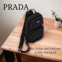 PRADA＊Re-Nylon and Saffiano leatherレザーバックパック＊送込