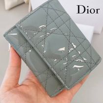 【シックなグレーストーン】DIOR Lady Dior ロータスウォレット