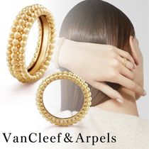 【VanCleef＆Arpels】ペルレ ゴールドパール リング 3連モデル