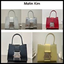 ★Matin Kim★SQUARE MINI LEATHER BUCKLE BAG★大人気★