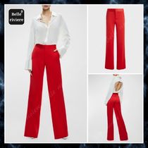 24SS new/Alice+Olivia Calvinバギートラウザーズ Trousers Red