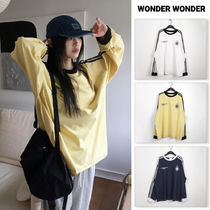 【WONDER WONDER】Roil Track Color Matching Overfit L/S T