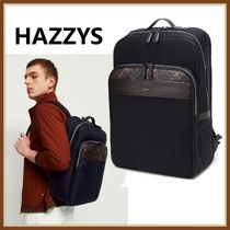 大人気/A4・パソコン可◆HAZZYS◆ブラウン革配色バックパック