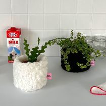 ふわふわ キッチュ 収納 オブジェ 植物 鉢カバー
