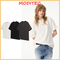 MODITEC 半袖 Tシャツ ワッフル生地 無地 ロゴ入り ストリート