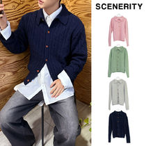 【SCENERITY】Pie knit collar cardigan