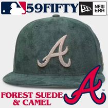 【US限定】NEW ERA 59FIFTY Atlanta Braves Forest Suede Camel