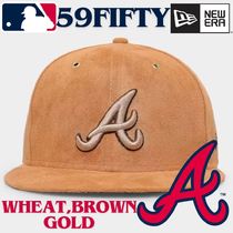 【US限定】NEW ERA 59FIFTY Atlanta Braves Wheat Brown Gold