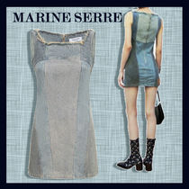 MARINE SERRE コットンデニムミニドレス