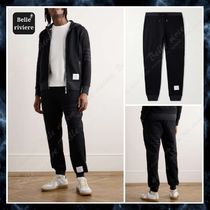 24SS new /THOM BROWNE ロゴ スウェットパンツ  BLACK