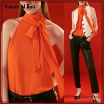 Karen Millen☆タイネック ウーブン ブラウス♪【送料込】