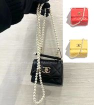 24SS CHANEL CC ハンドル付 パールチェーンのクラッチ カード