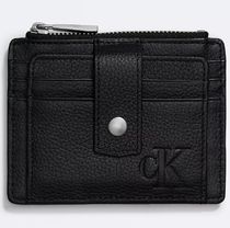 Calvin Klein 本革レザー 多機能 スナップ コンパクトウォレット