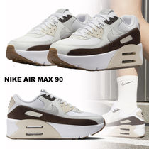 国内即発*NIKE*air max 90 LV8 ホワイトブラウン 厚底スニーカー