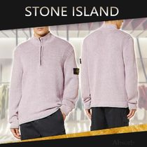 【23AW NEW】STONE ISLAND_man / ハーフジップ ロゴ セーター