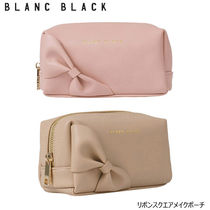 人気【BLANC BLACK】リボンスクエアメイクポーチ☆送料関税込