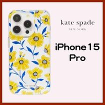 【katespade】 iPhone15Proケース サンシャイン フローラル