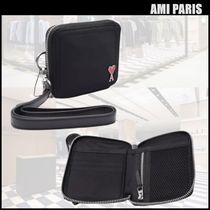 AMI PARIS アミパリス ハート ロゴ ジッパー財布 ショルダー