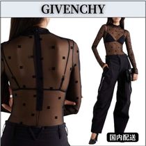 GIVENCHY◆ハイスタンドカラー ボディスーツ 4Gチュール