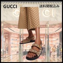 送料関税込み★GUCCI★ダブルGキャンバス・サンダル