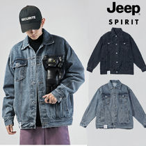 jeep　デニムジャケット　レトロ　ジージャンwashed　韓国風