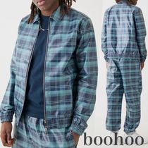 【boohoo】MAN チェックジャケット&パラシュートトラウザーSET