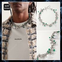 24SS new/Acne Studios フェイクパール チョーカー Choker Green